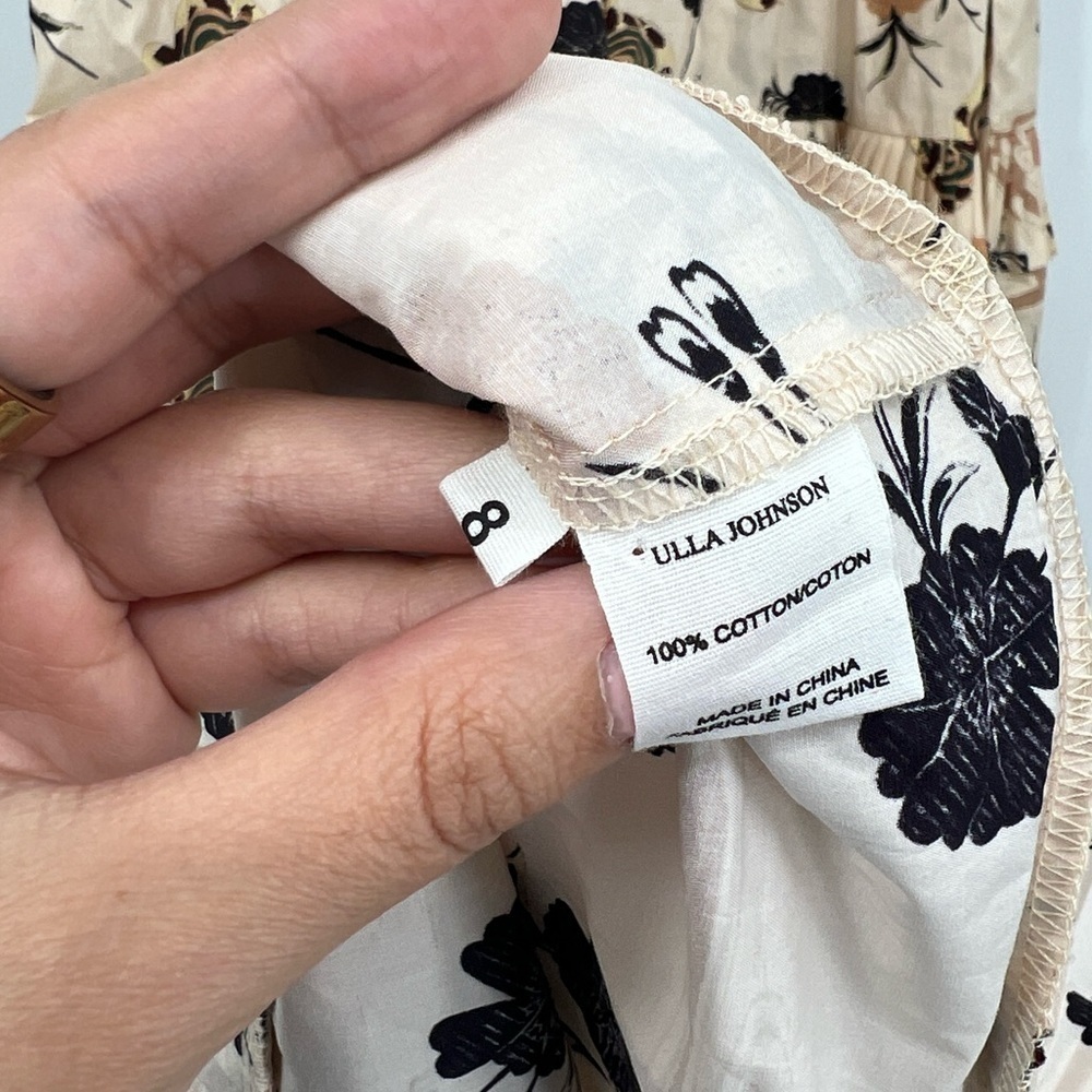 Ulla Johnson Lune Cotton Midi Dress Size 8 LIKE NEW DAISY FLORAL PRINT SPRING - Picture 9 of 9